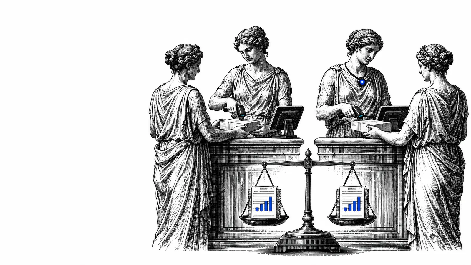 Gaincraft editorial illustration showing matched cohorts inside one store prove coaching lift.