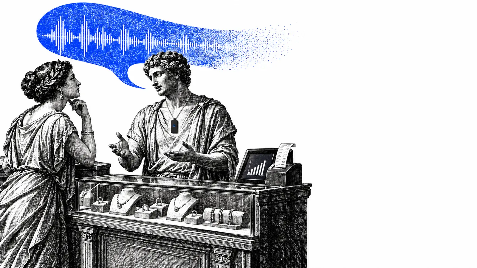 Gaincraft editorial illustration showing the decisive conversation is the only retail asset left unmeasured.